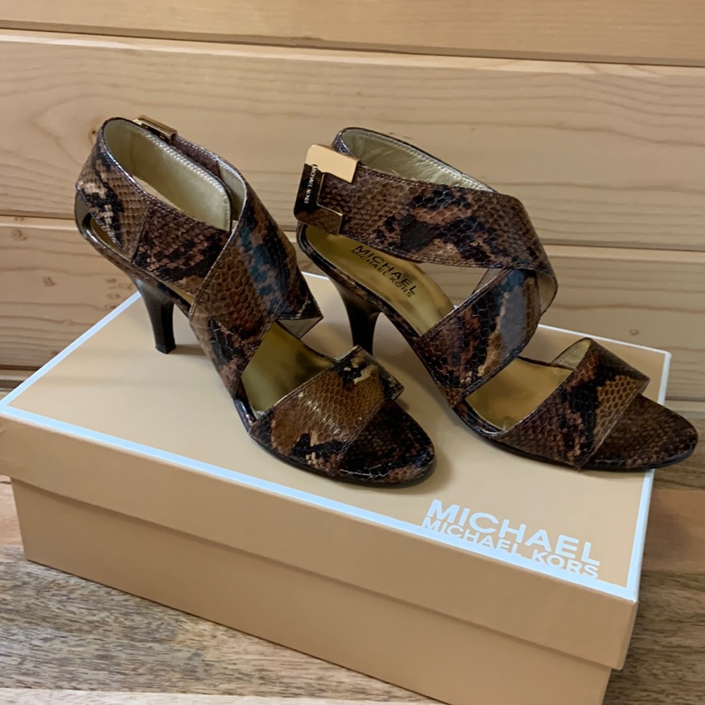 Michael Kors Genuine Snake Sandal